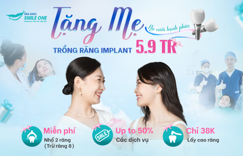 Ngày của mẹ, tặng mẹ nụ cười với trồng răng implant chỉ từ 5,9 triệu