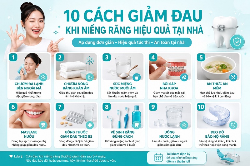 cách giảm đau khi niềng răng HIỆU QUẢ tại nhà