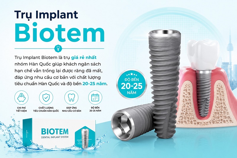 Các tiêu chí phân loại cấy ghép implant