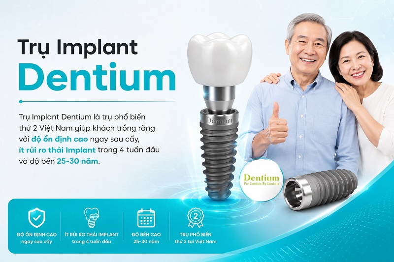 Chất liệu trụ implant titanium và zirconia
