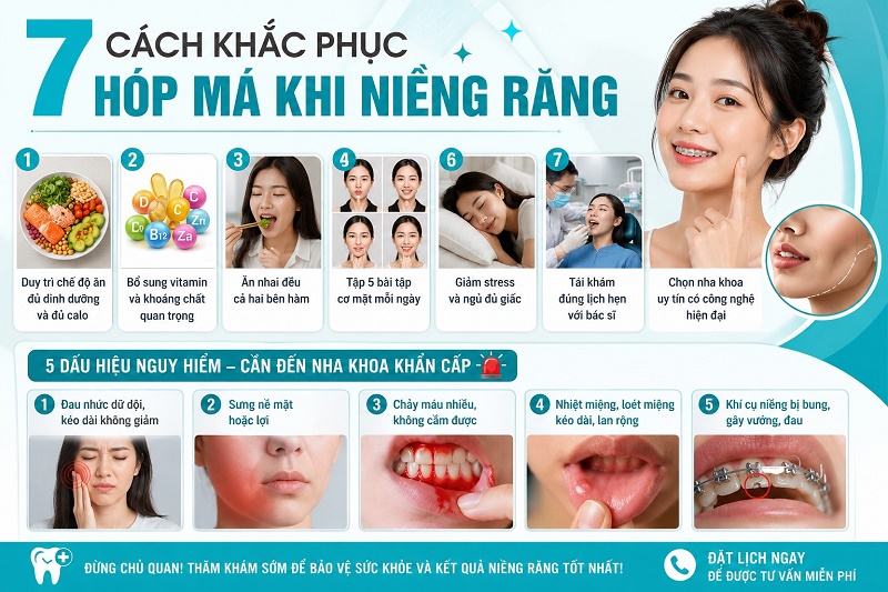 Niềng răng bao lâu thì hết hóp má