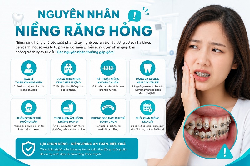 Có 10 dấu hiệu giúp nhận biết niềng răng hỏng, từ những biểu hiện rõ ràng về thẩm mỹ