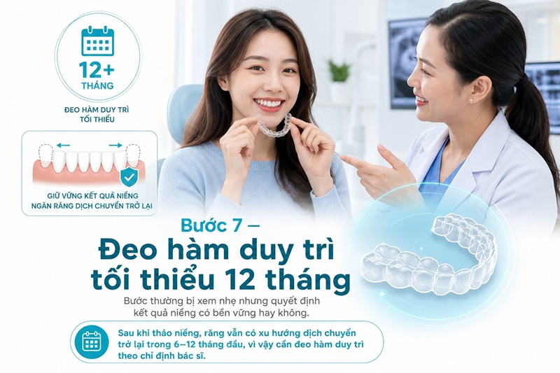 Đeo hàm duy trì tối thiểu 12 tháng