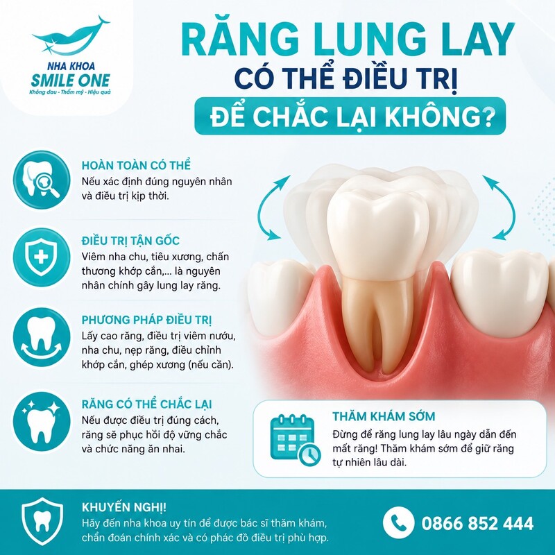 Có thể giúp răng giảm lung lay và ổn định hơn nếu nguyên nhân