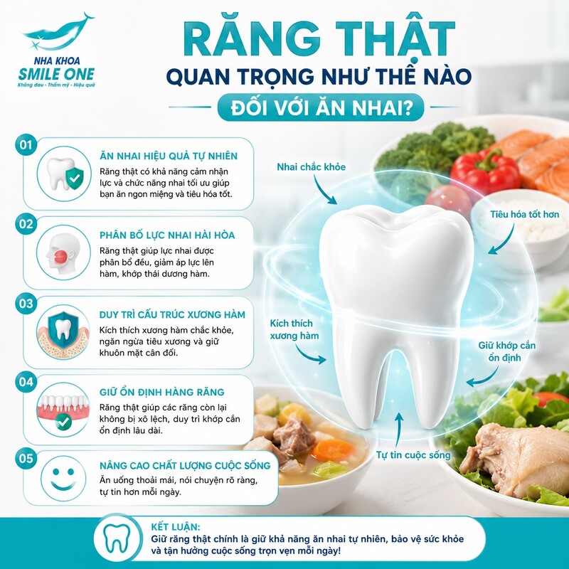 “Nếu Implant cũng nhai được thì cảm giác có giống răng thật không?”