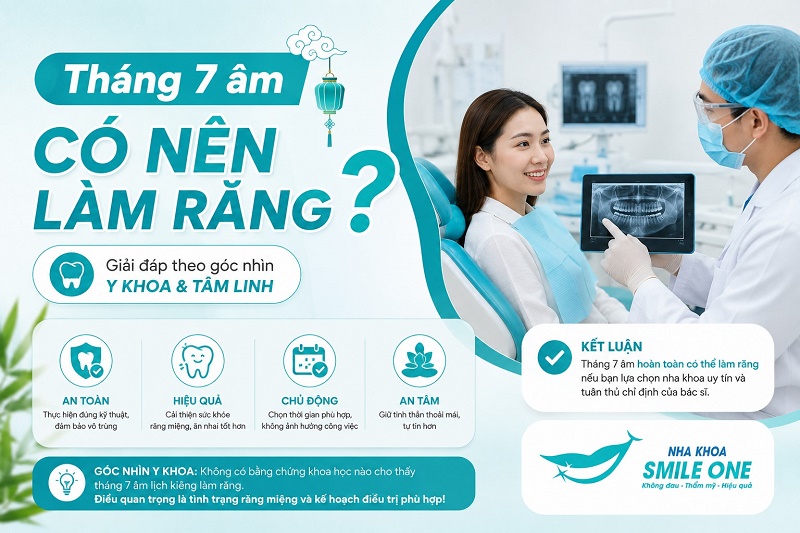Có. Tháng 7 âm không phải yếu tố quyết định một người có thể làm răng hay không.