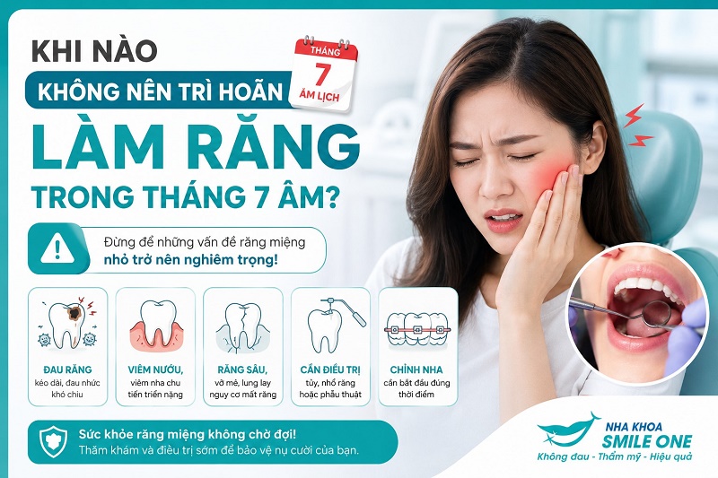 Không nên tự chờ hết tháng 7 âm nếu đang đau răng, sưng,