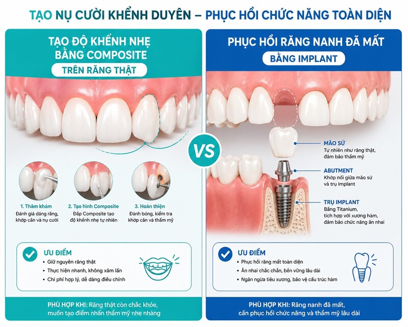 Đau trong lúc và sau khi làm răng khểnh bằng các phương pháp