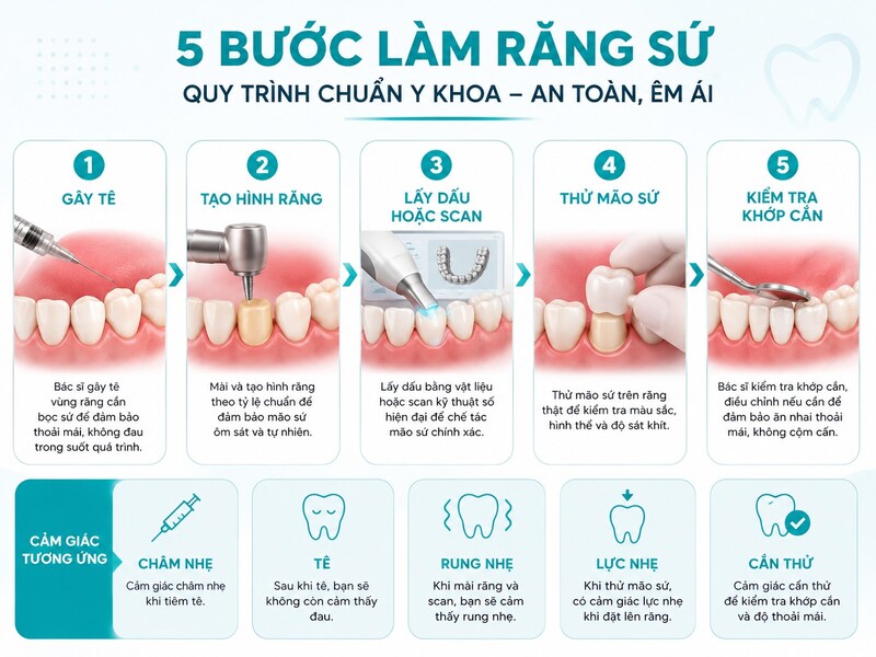 Các kiểu đau sau khi trồng răng sứ cần chú ý
