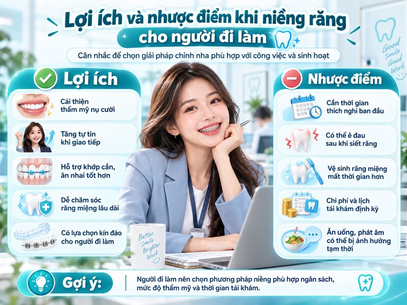 Niềng răng mang lại lợi ích rõ rệt về thẩm mỹ và sức khỏe răng miệng