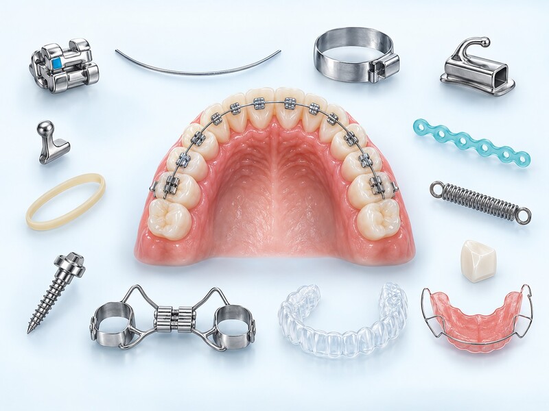 Các khí cụ thường được sử dụng trong quá trình niềng răng