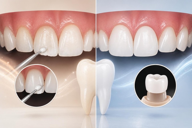 Bọc sứ cần sửa soạn răng và lượng mô đã loại bỏ không thể tự mọc lại