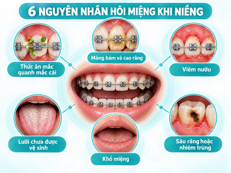Hôi miệng kéo dài hoặc kèm sưng đau, chảy máu nướu có thể liên quan đến bệnh răng miệng.