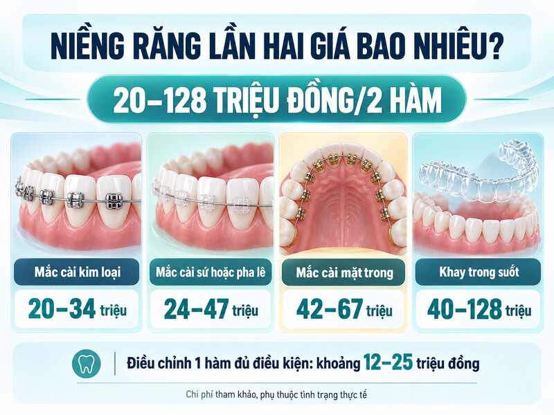 Vì sao niềng lần hai không mặc định rẻ hơn?