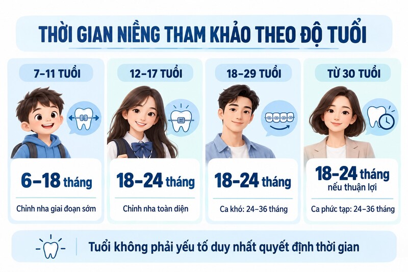 Các mốc thay đổi của răng trong quá trình niềng khấp khểnh