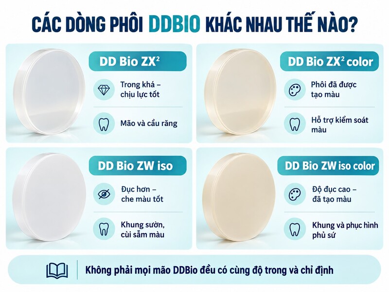 So sánh phôi DD Bio ZX2 và DD Bio ZW iso