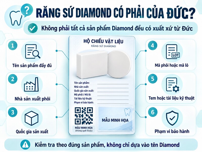 So sánh răng sứ Diamond và DDBio về vật liệu nguồn gốc và giá